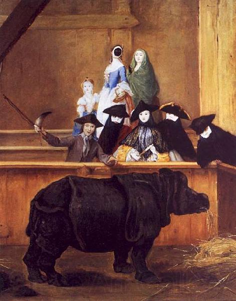 Pietro Longhi Exhibition of a Rhinoceros at Venice France oil painting art